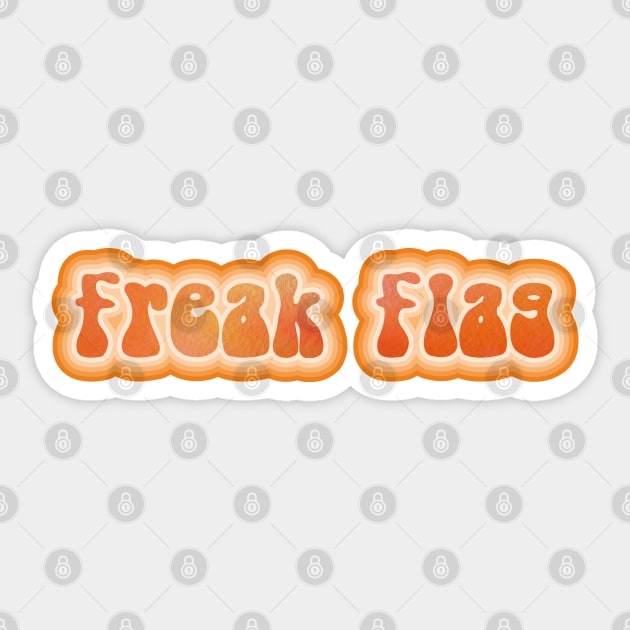 FREAK FLAG. Retro 60s 70s aesthetic slang Sticker by F-for-Fab